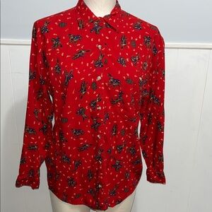 ILIO Vintage Western Red long-sleeved Shirt Bucking Bronco Print